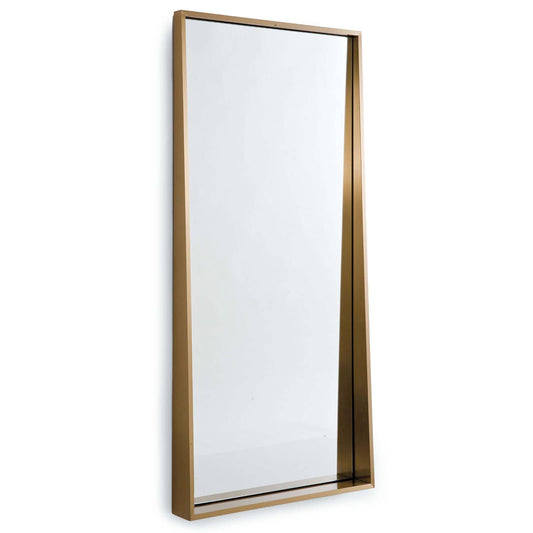 Regina Andrew Gunner Mirror in Natural Brass