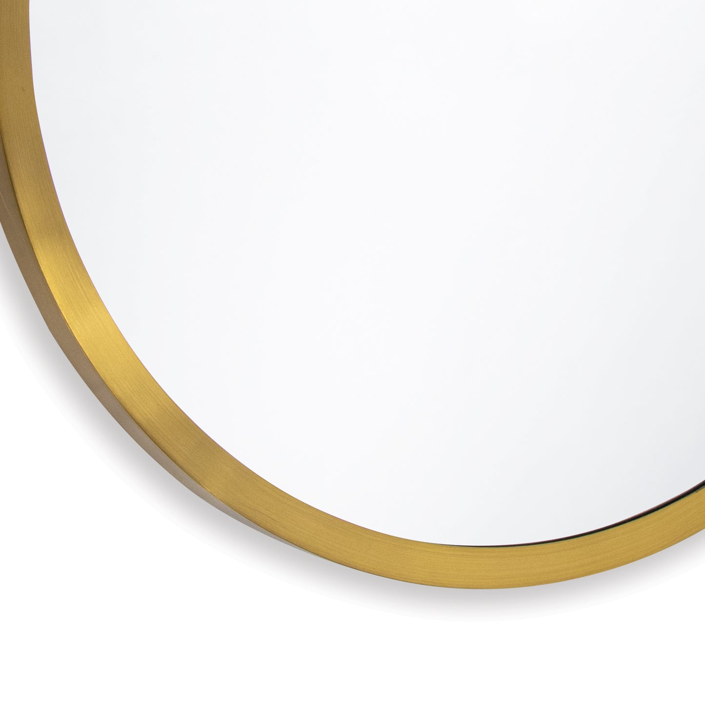 Regina Andrew Doris Round Mirror in Natural Brass