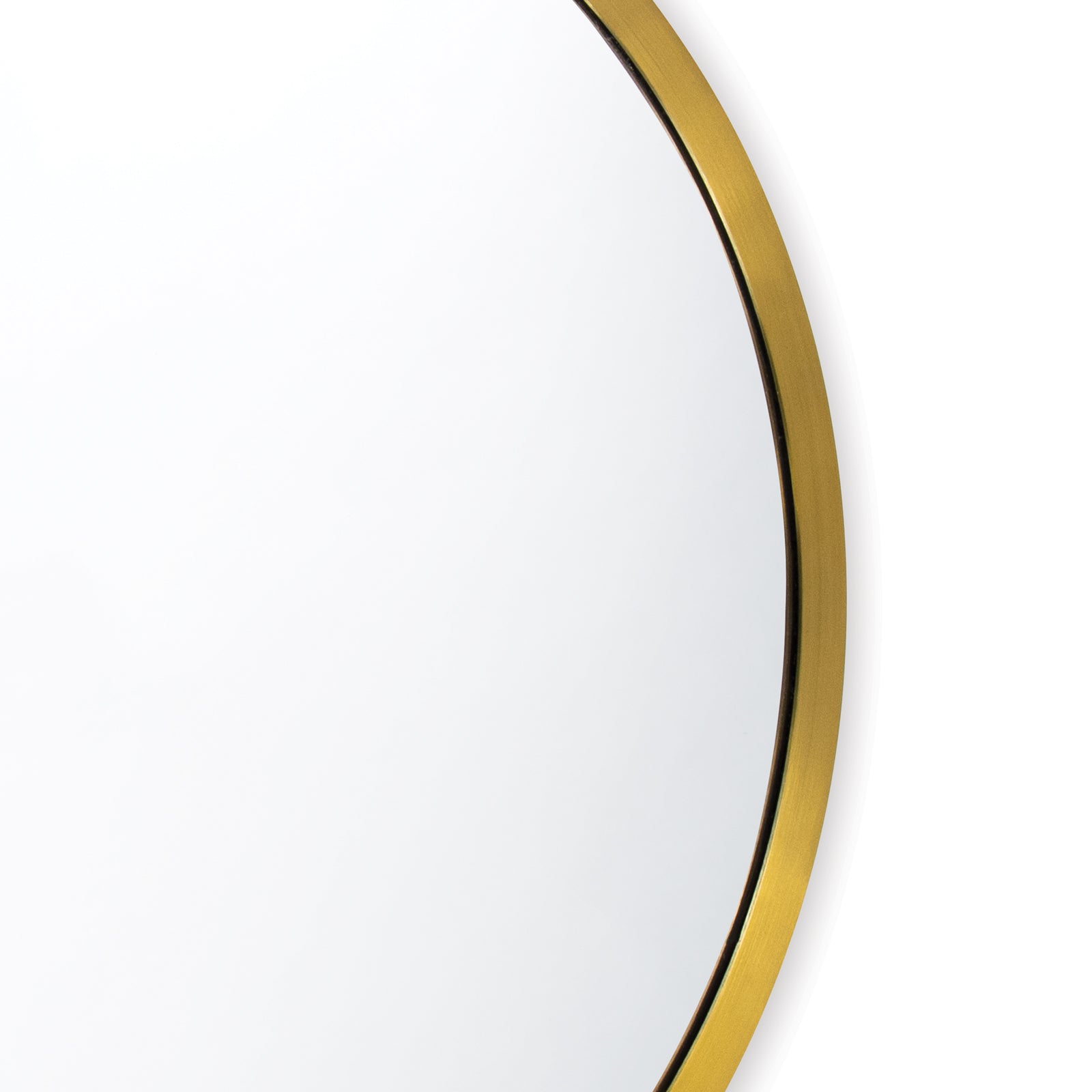 Regina Andrew Doris Round Mirror in Natural Brass