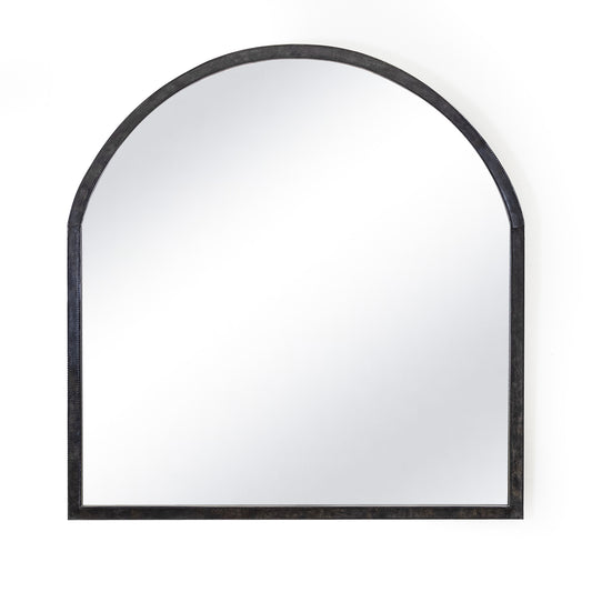 Regina Andrew Knox Leather Mantle Mirror in Black