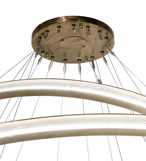 84" Anillo 5 Ring Cascading Chandelier by 2nd Ave Lighting