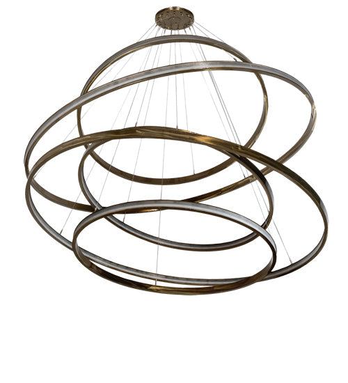84" Anillo 5 Ring Cascading Chandelier by 2nd Ave Lighting