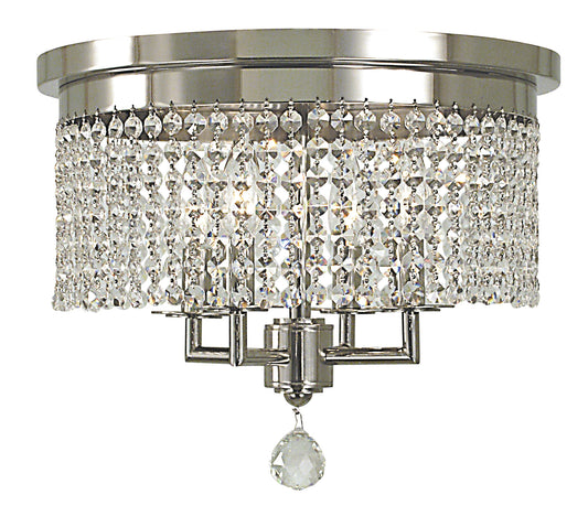 Framburg 4-Light Polished Silver Princessa Flush Semi-Flush Mount 2273-PS