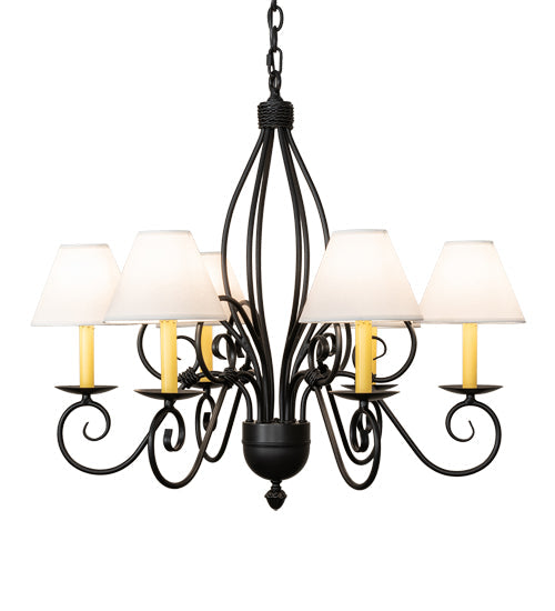 32" Squire 6-Light Chandelier by 2nd Ave Lighting