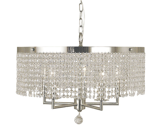 Framburg 5-Light Polished Silver Princessa Dining Chandelier 2276-PS