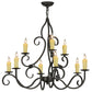 36" Clayton 9-Light Chandelier by 2nd Ave Lighting