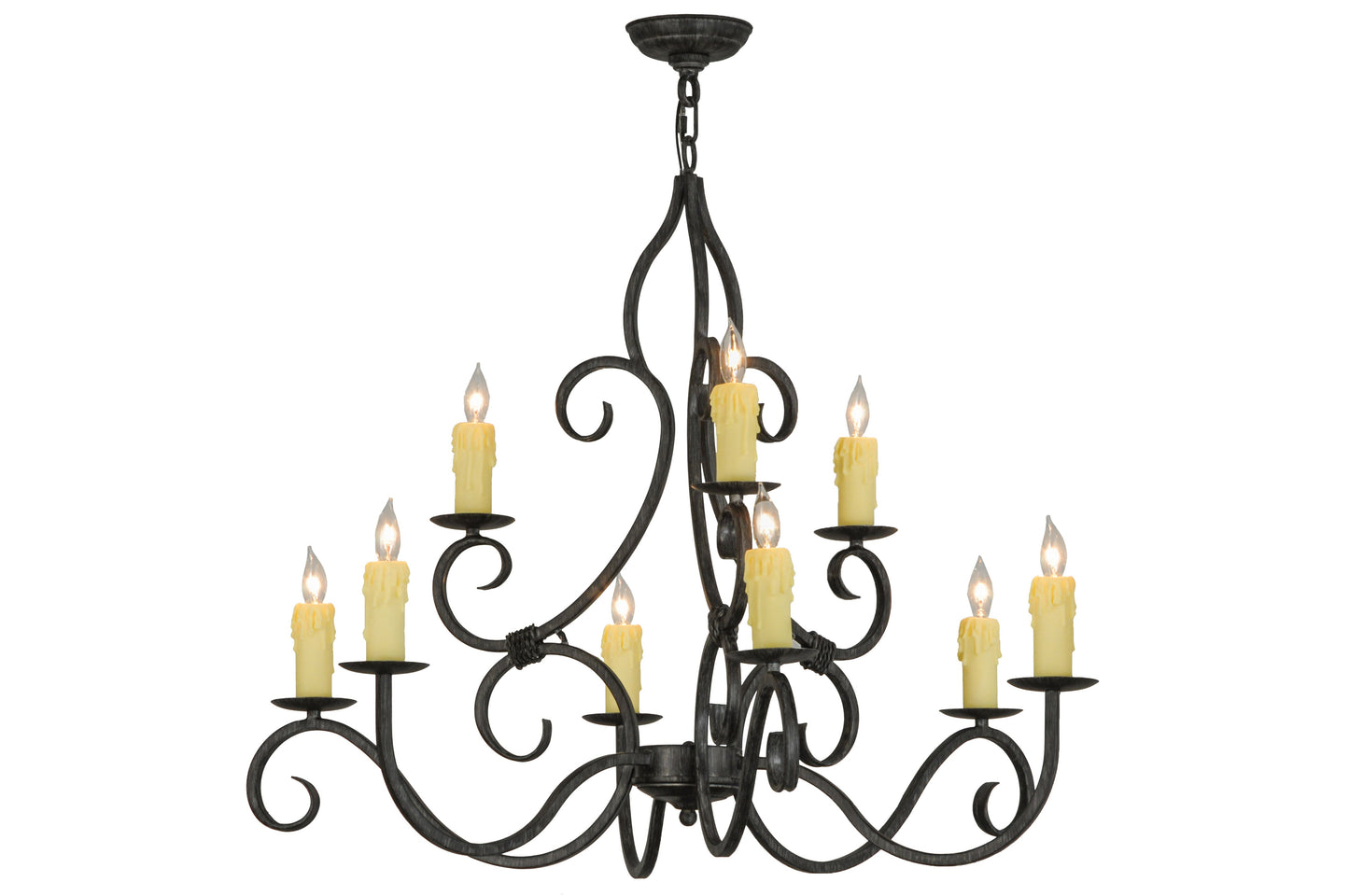 36" Clayton 9-Light Chandelier by 2nd Ave Lighting