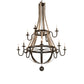 56" Barrel Stave Madera 12-Light Two Tier Chandelier by 2nd Ave Lighting