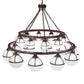 60" Bola Tavern 20-Light Two Tier Chandelier by 2nd Ave Lighting