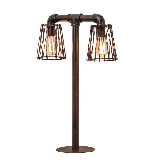 28" x 18" PipeDream 2-Light Table Lamp by 2nd Ave Lighting