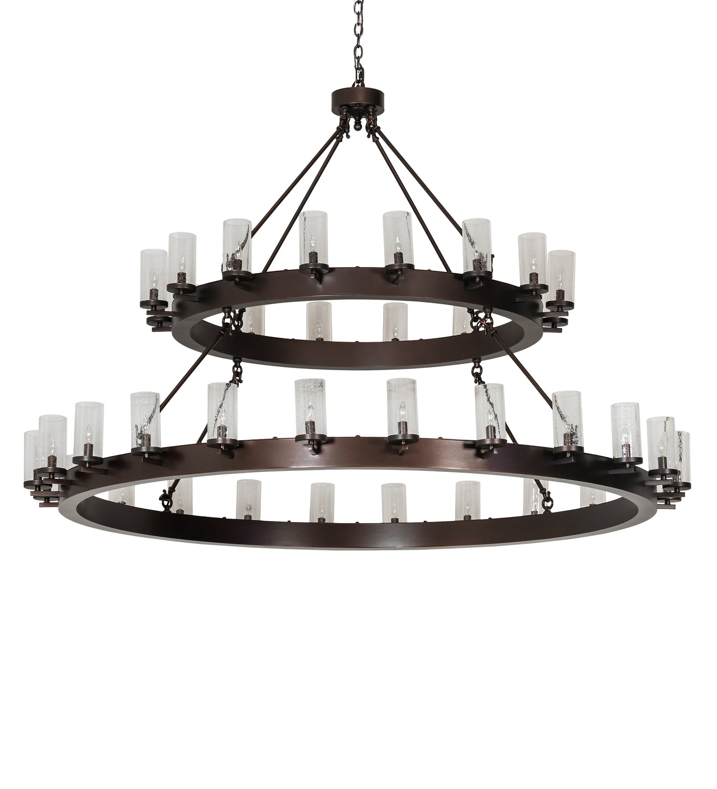 72" Noziroh Ring 40-Light Two Tier Chandelier by 2nd Ave Lighting