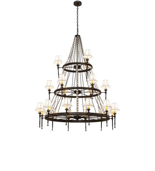 56" Amaury 21-Light Three Tier Chandelier by 2nd Ave Lighting