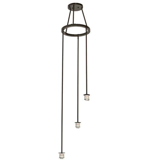 20" Cartier 3-Light Cascading Chandelier by 2nd Ave Lighting