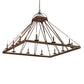 60" Square Retreat 12-Light Chandelier by 2nd Ave Lighting