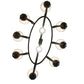 56" Long Handforged Oval 8-Light Downlight Chandelier by 2nd Ave Lighting