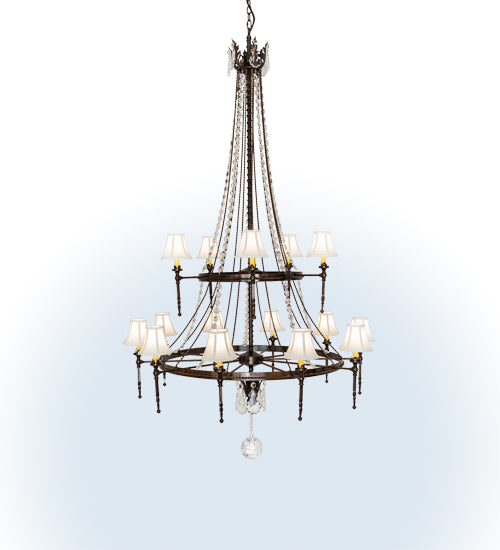 48" Amaury 15-Light Two Tier Chandelier by 2nd Ave Lighting