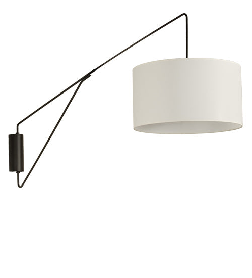 22" Cilindro Textrene Swing Arm Wall Sconce by 2nd Ave Lighting