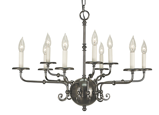 Framburg 9-Light Antique Silver Jamestown Dining Chandelier 2379-AS