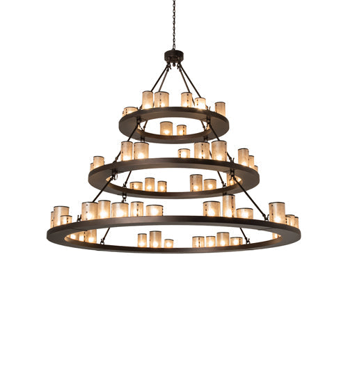 72" Loxley Shelburne 3 Tier Chandelier by 2nd Ave Lighting