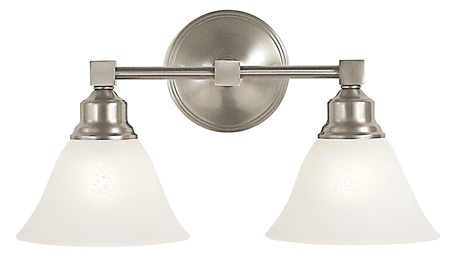 Framburg 2-Light Brushed Nickel Taylor Sconce 2422-BN-WH