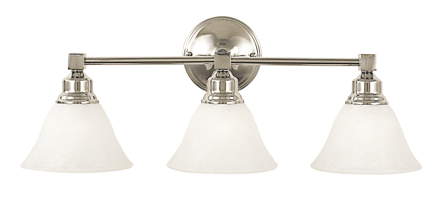 Framburg 3-Light Polished Nickel Taylor Sconce 2423-PN-WH