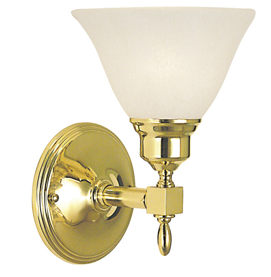 Framburg Polished Brass Taylor Sconce 2431-PB-WH