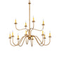 42" Ean 12-Light Two Tier Chandelier by 2nd Ave Lighting
