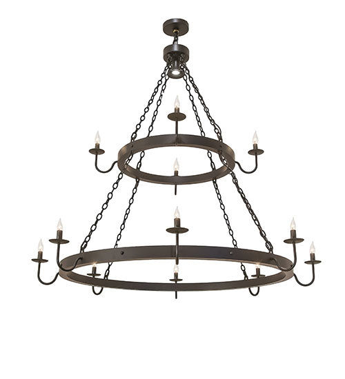 60" Suffolk Two Tier Chandelier by 2nd Ave Lighting