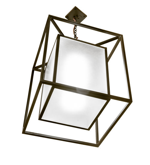 24" Square Kitzi Box Pendant by 2nd Ave Lighting