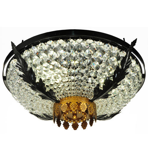 24" Chrisanne Crystal Flushmount by 2nd Ave Lighting