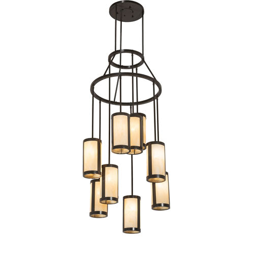 30" Cartier 9-Light Cascading Chandelier by 2nd Ave Lighting