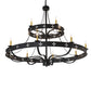 60" Byzantine 12-Light Two Tier Chandelier by 2nd Ave Lighting