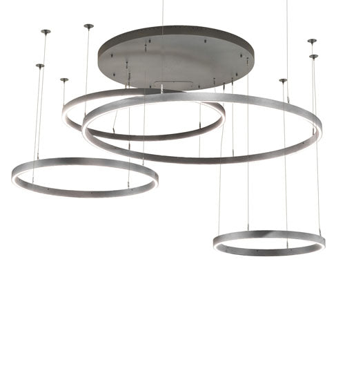96" Anillo 4 Ring Cascading Pendant by 2nd Ave Lighting