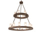 36" Loxley 18-Light Two Tier Chandelier by 2nd Ave Lighting