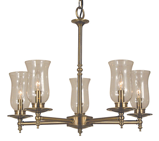 Framburg 5-Light Antique Brass Sheraton Dining Chandelier 2505-AB