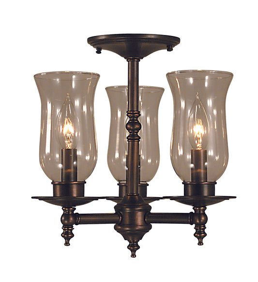 Framburg 3-Light Siena Bronze Sheraton Flush Semi-Flush Mount 2506-SBR