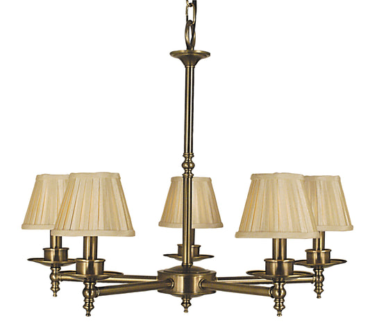 Framburg 5-Light Antique Brass Sheraton Dining Chandelier 2515-AB