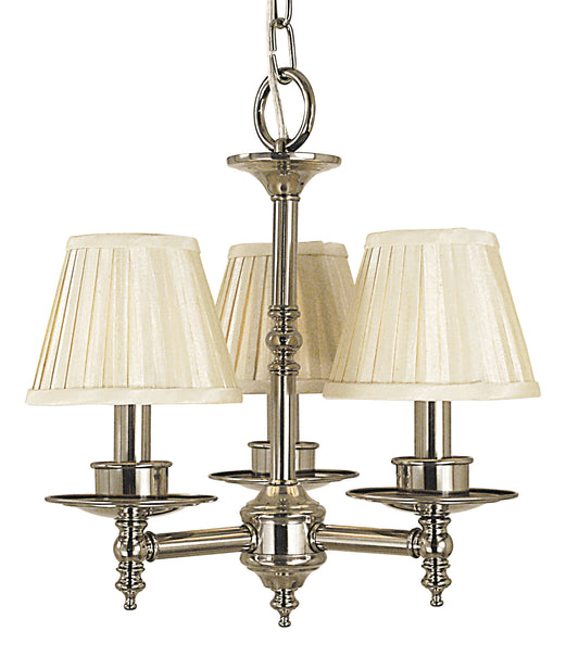 Framburg 3-Light Polished Silver Sheraton Mini Chandelier 2518-PS