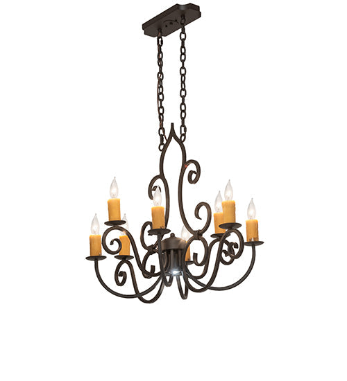 36" Long Clifton 8-Light Chandelier by 2nd Ave Lighting