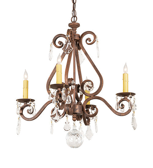 22" Adrianna 4-Light Chandelier by 2nd Ave Lighting