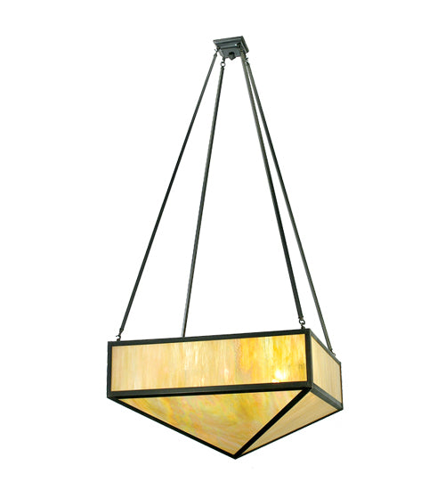 30" Square Mission Prime Inverted Pendant by 2nd Ave Lighting