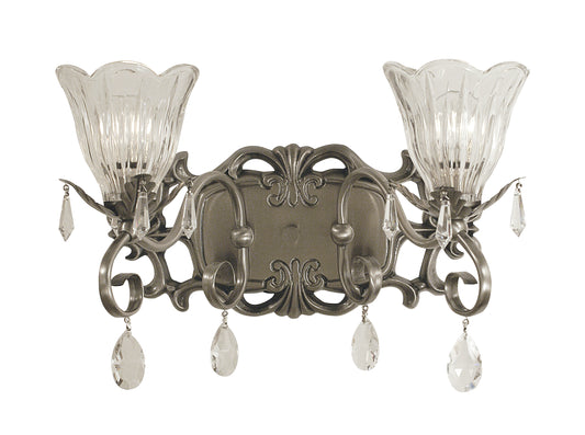 Framburg 2-Light Brushed Nickel Liebestraum Sconce 2962-BN