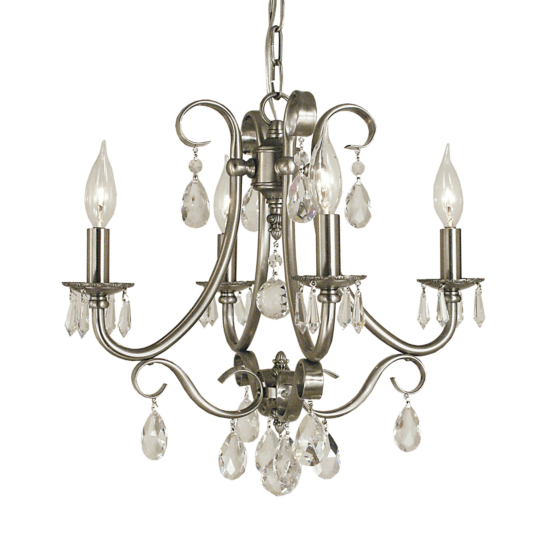 Framburg 4-Light Brushed Nickel Liebestraum Mini Chandelier 2994-BN