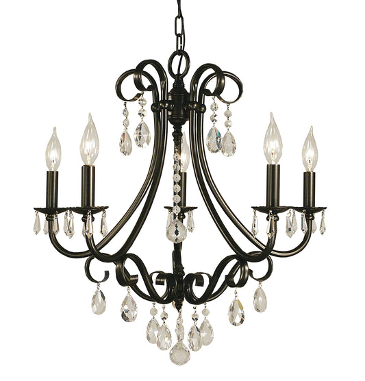 Framburg 5-Light Mahogany Bronze Liebestraum Dining Chandelier 2995-MB