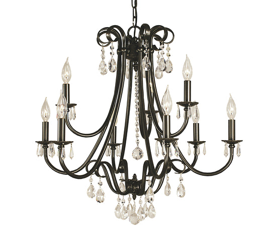 Framburg 9-Light Mahogany Bronze Liebestraum Dining Chandelier 2999-MB