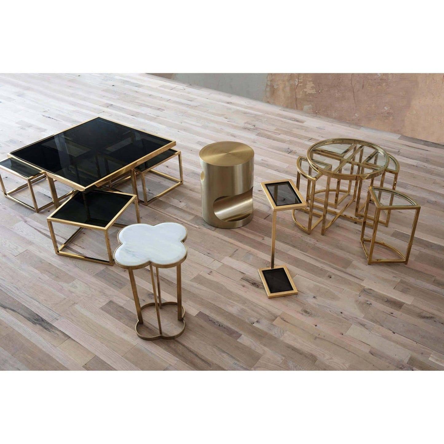 Regina Andrew Clover Table in Natural Brass