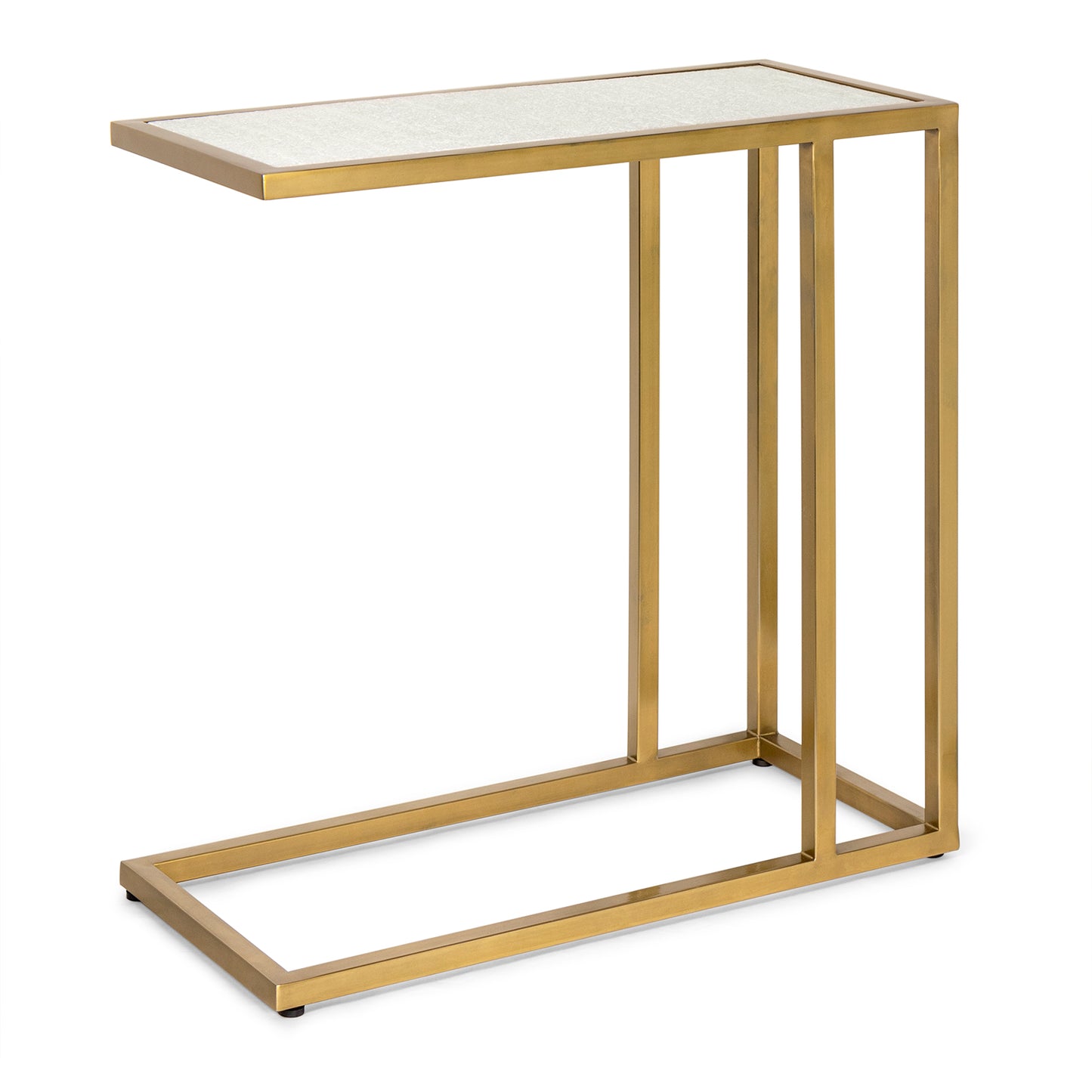 Regina Andrew Echelon Sofa Hugger Table in Natural Brass