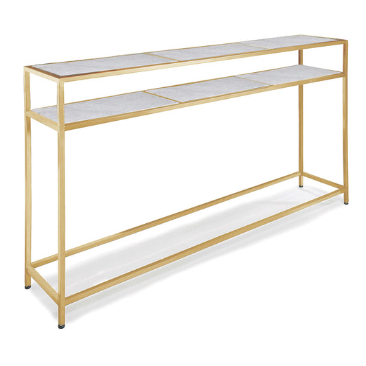 Regina Andrew Echelon Console Table in Natural Brass