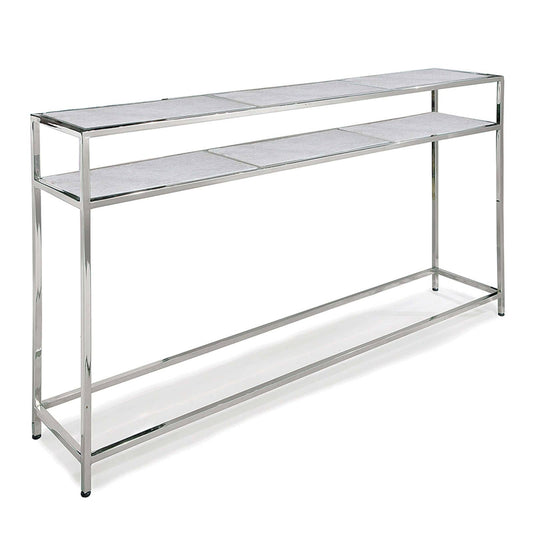 Regina Andrew Echelon Console Table in Polished Nickel