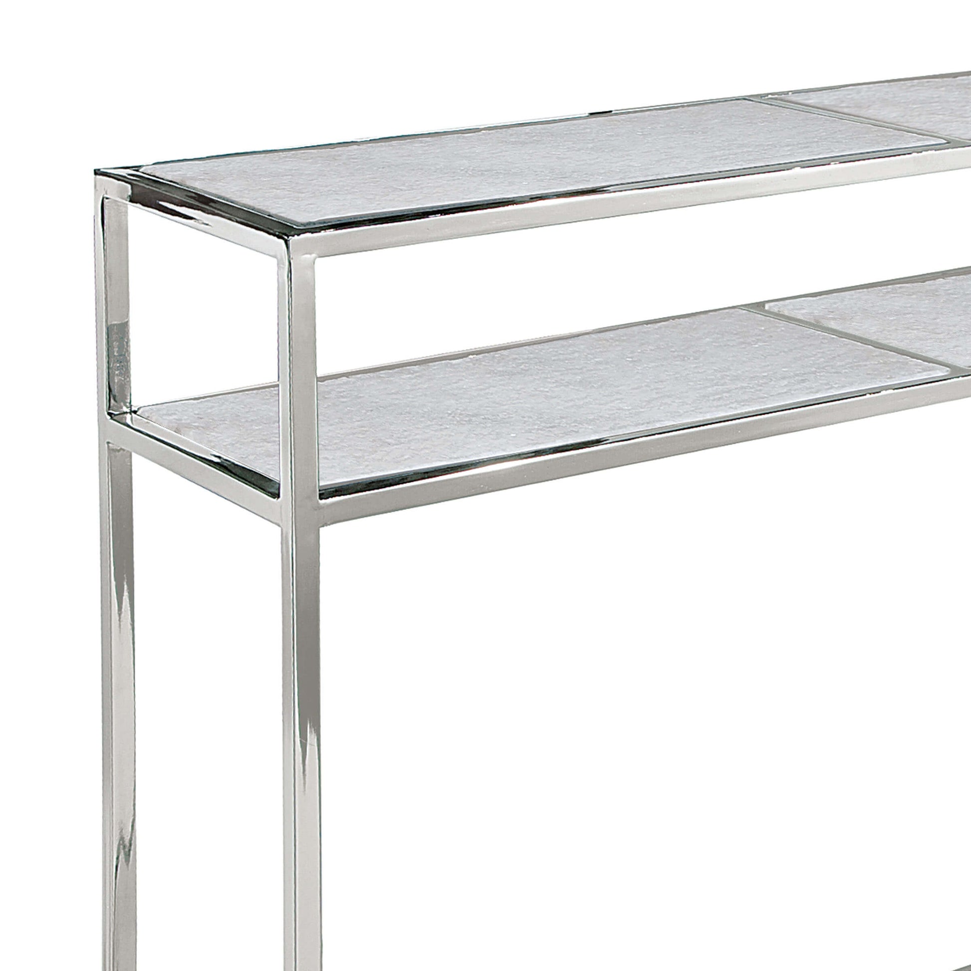 Regina Andrew Echelon Console Table in Polished Nickel